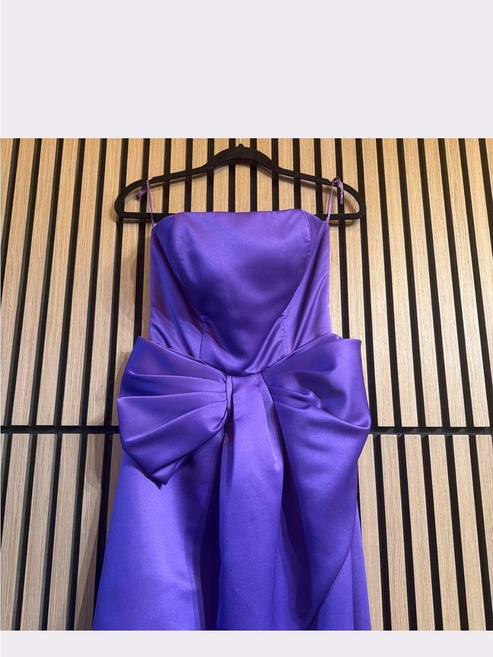 Victor Costa Purple Bow Long Dress - Picture 2 of 4